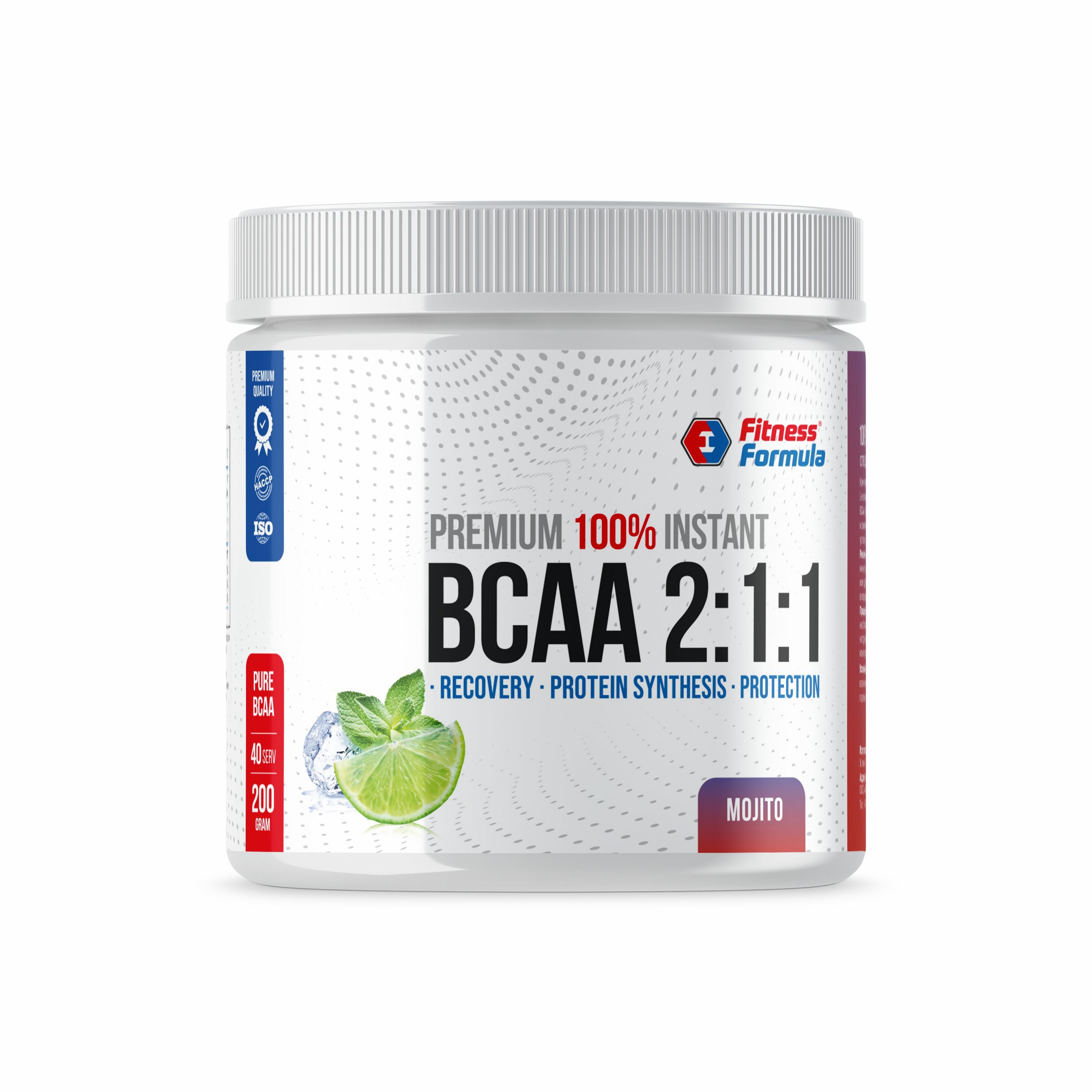 Fitness Formula 100% BCAA 2:1:1 Premium 200 гр - Апельсин